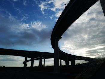 Low angle view of bridge against sky