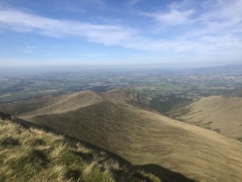 High angle view of landscape against sky