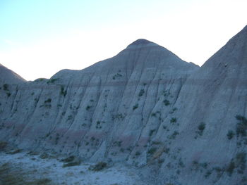 Scenic view of mountains against clear sky