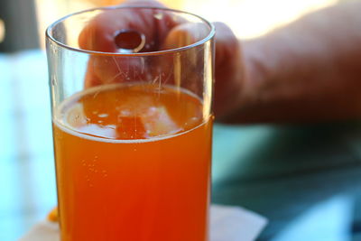 Close-up of drink on table