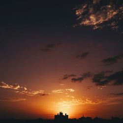 Silhouette of trees at sunset