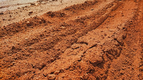 Full frame shot of dirt road