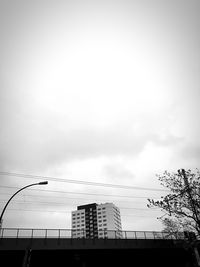 Low angle view of modern building against sky