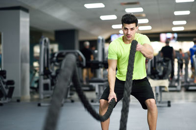 Woman exercising in gym