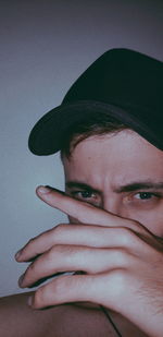 Close-up portrait of young man