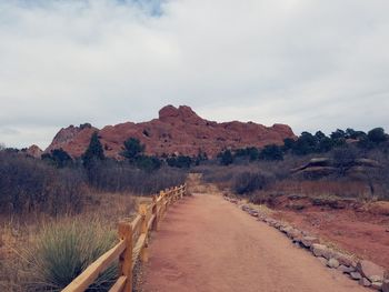 Scenic view of mountain against sky