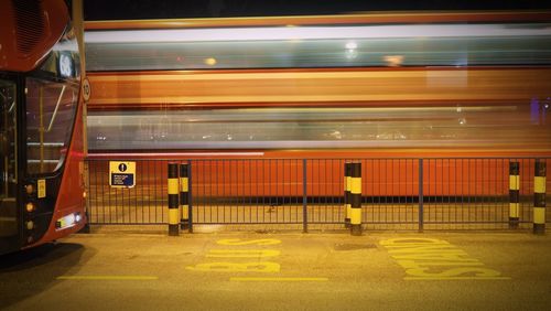 Train at subway station