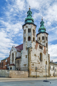 Low angle view of historic building against sky