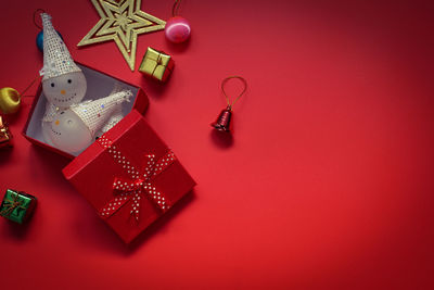 High angle view of eyeglasses on table