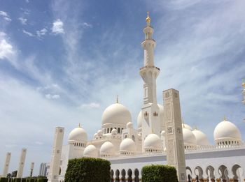 View of mosque against blue sky