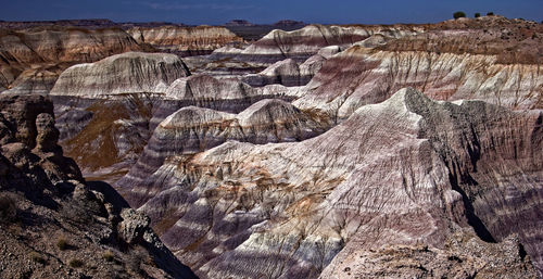 Aerial view of rock formations