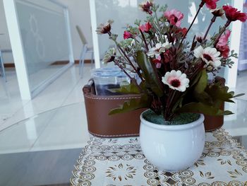 Close-up of potted plant on table