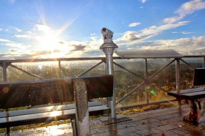 Sun shining through clouds