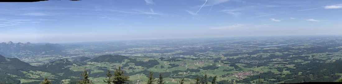 High angle view of landscape against sky