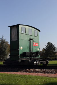 View of train on road