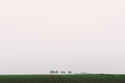 View of landscape against clear sky