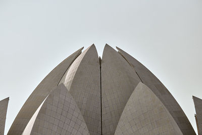 Low angle view of roof against clear sky