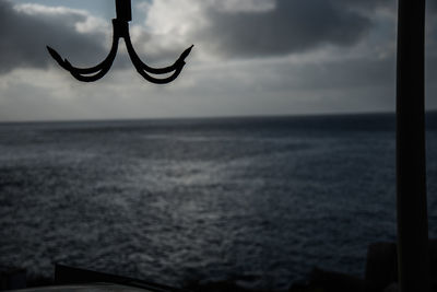 View of sea against cloudy sky