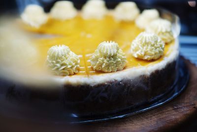 Close-up of cake in plate