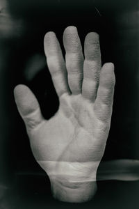 Silhouette of human hand