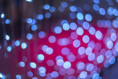 Defocused image of illuminated lights