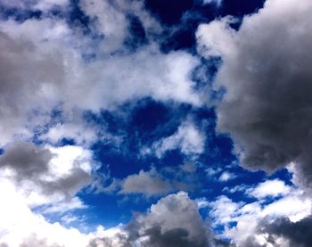 Low angle view of clouds in sky