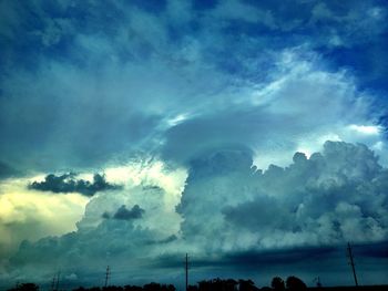 Low angle view of storm clouds in sky