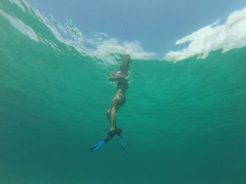 View of people in sea