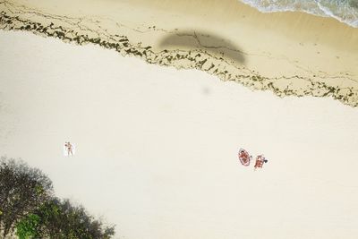 High angle view of beach