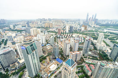 An aerial view of nanning, guangxi province, china