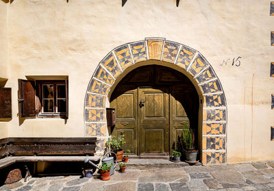 Entrance of building