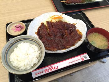 Close-up of meal served on plate