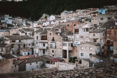 High angle view of townscape