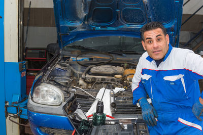 Portrait of a man working