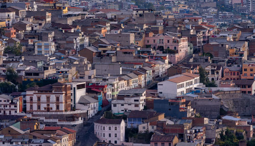 High angle view of townscape