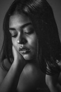 Portrait of young woman