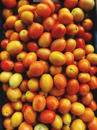 Full frame shot of oranges at market stall