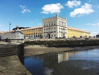 View of historical building against cloudy sky