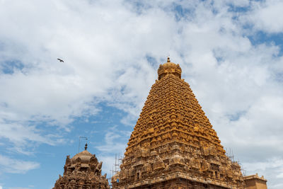 Low angle view of traditional building against sky