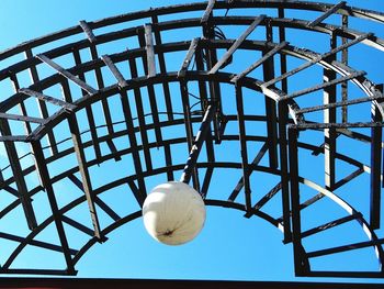 Low angle view of built structure against clear sky