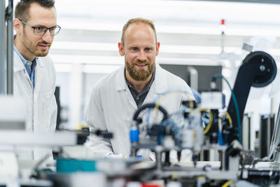 Portrait of young man working in laboratory