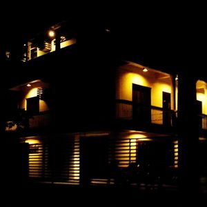 View of illuminated building at night