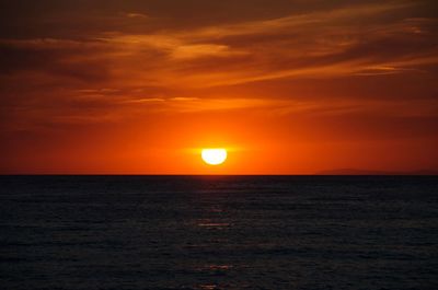 Scenic view of sea at sunset