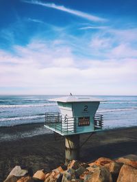 Lifeguard hut on beach