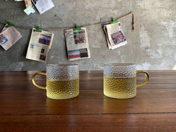 Close-up of drink on table