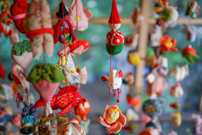 Close-up of christmas decorations