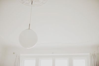 Low angle view of hanging light