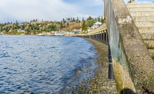 A view of the pier and waterfront at redondo beach, washington.