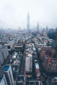 High angle view of cityscape