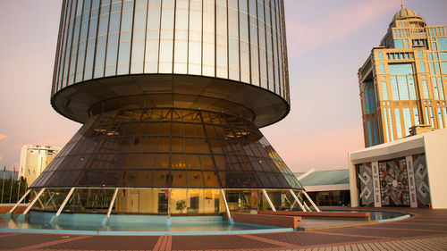 Low angle view of modern building against sky